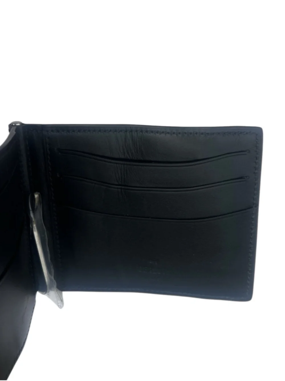 New Berluti Figure Scritto Venezia Leather Bifold Wallet with Money Clip Brown